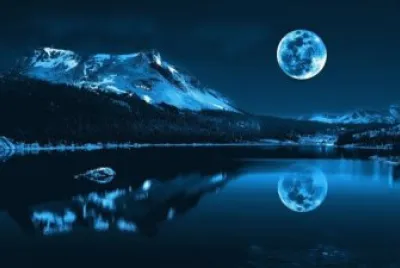 lago de noche