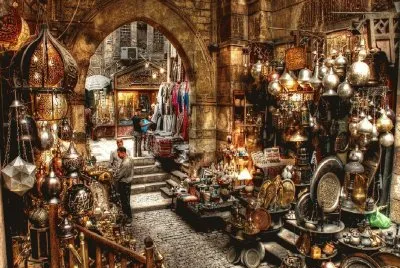 Un hermoso bazar en El Cairo