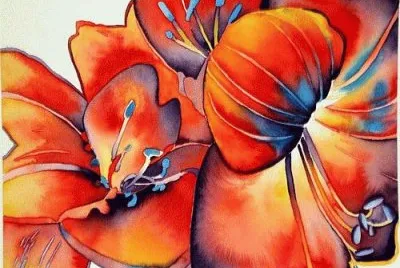 פאזל של Red Lillies