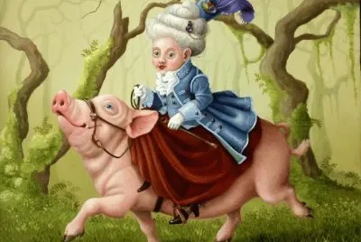 Riding on a Pig by Suzan Visser