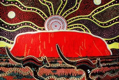 Ayers Rock aboriginal art  Australia jigsaw puzzle