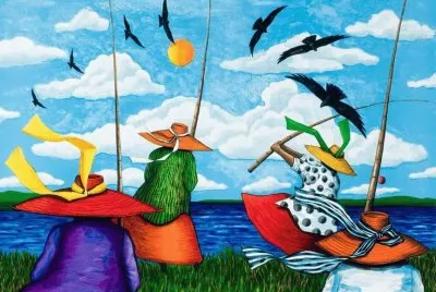 Fishing at the Lake by Jonathan Green