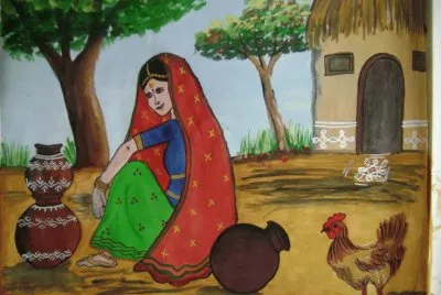 Folk art from India jigsaw puzzle