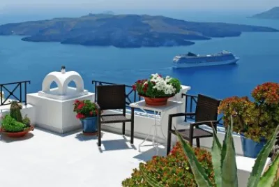 Santorini - paisaje vacacional