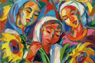 Sunflower Girls by Isabel le Roux jigsaw puzzle