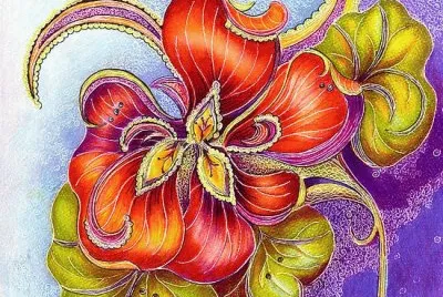 Paisley Nasturtium jigsaw puzzle