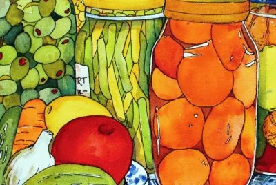 Bottle with Fruit