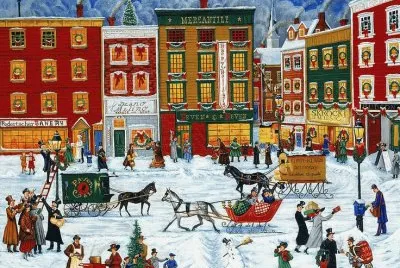 Christmas on Mainstreet jigsaw puzzle