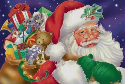 Santa with presents