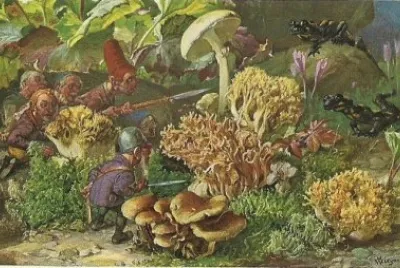 gnomes with lizards jigsaw puzzle