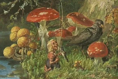 gnome with mushrooms jigsaw puzzle