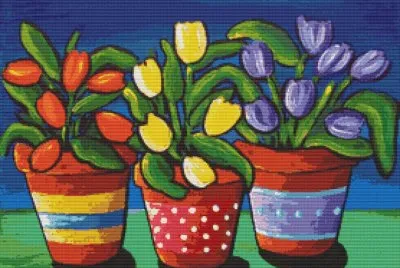 3 Flower Pots by Renie Britenbucher