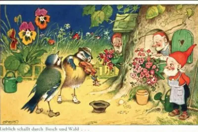 Musical birds with gnomes jigsaw puzzle