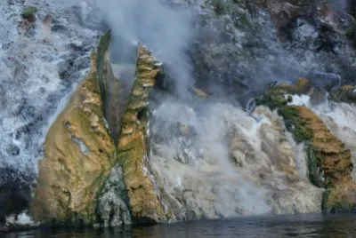 Steam vent Lake Rotomahana Rotorua NZ