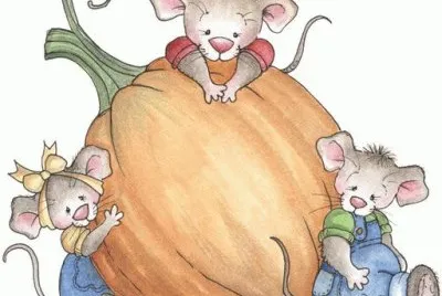 ratoncitos en la cabaza