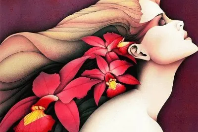 Lady with Orchid
