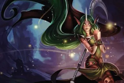 Chica unicornio de pelo verde