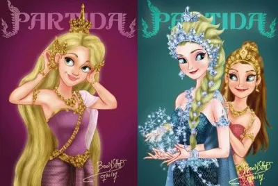 Rapunzel Elsa Anna