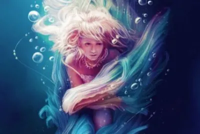 Chica adentro del agua
