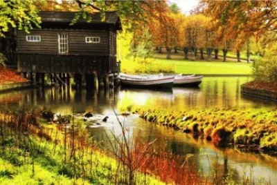 פאזל של cabaÃ±a en el rio