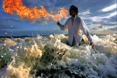 fuego sobre el agua jigsaw puzzle