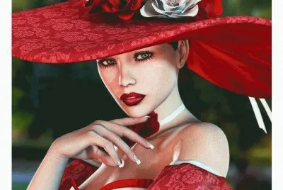 fille au chapeau