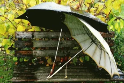 paraguas en la lluvia
