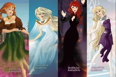 Anna Elsa Merida Rapunzel