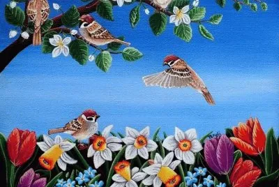Flowers and Birds by Anna