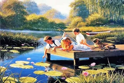 los niÃ±os en el embarcadero