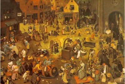 פאזל של La Combat entre Carnaval et CarÃªme de Pierre Bruegel