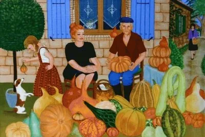 Pumpkin Sellers by Monic Michele