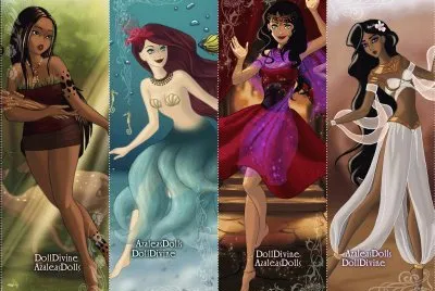 פאזל של Pocahontas Ariel Esmeralda Jasmine