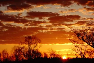 Sunrise from the kitchen window near Saint John NB