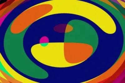Colored jigsaw puzzle