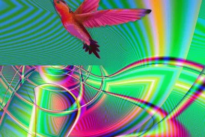 Colorful Hummingbird Flight jigsaw puzzle
