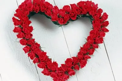 corazon rosas rojas