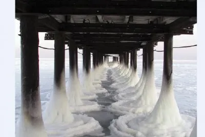Winter under the pier