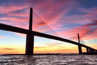 Skyway Bridge sunset st. petersburg Fl.