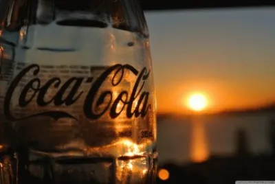 coke and sunset