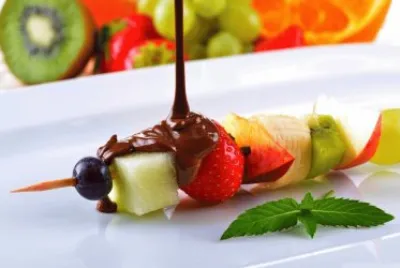 kiwi, strawberry and chocolate