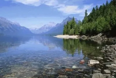 פאזל של El Lago de Mcdonald, Montana, Estados Unidos