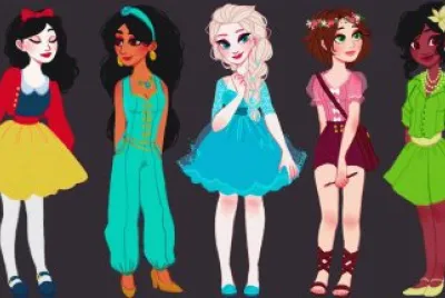 SnowWhite Jasmine Elsa Rapunzel Tiana jigsaw puzzle