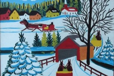 Covered Bridge by Maud Lewis