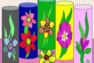 Flowers on display