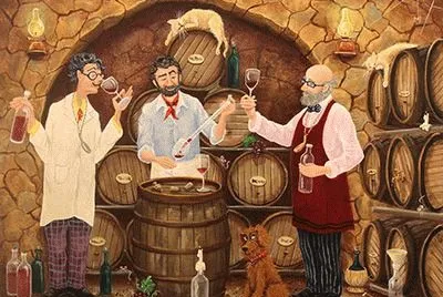 Tasting the Wine by Maria Laura Bratoz jigsaw puzzle