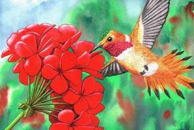 Red Geranium Paint jigsaw puzzle