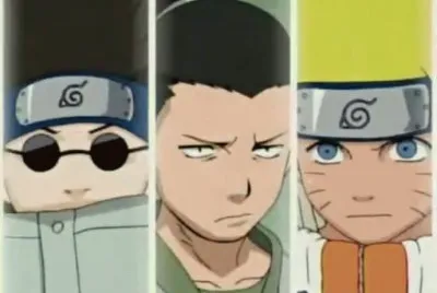 פאזל של Shikamaru, Naruto y Shino