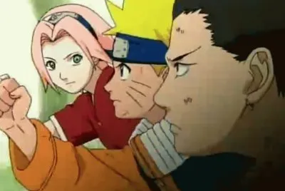 פאזל של Shikamaru, Naruto y Sakura