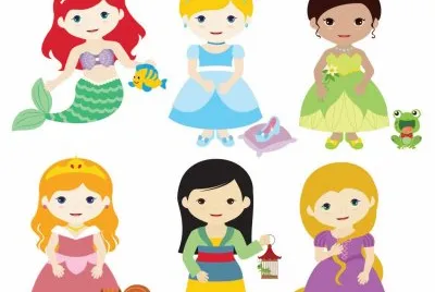 Ariel Cinderella Tiana Aurora Mulan Rapunzel